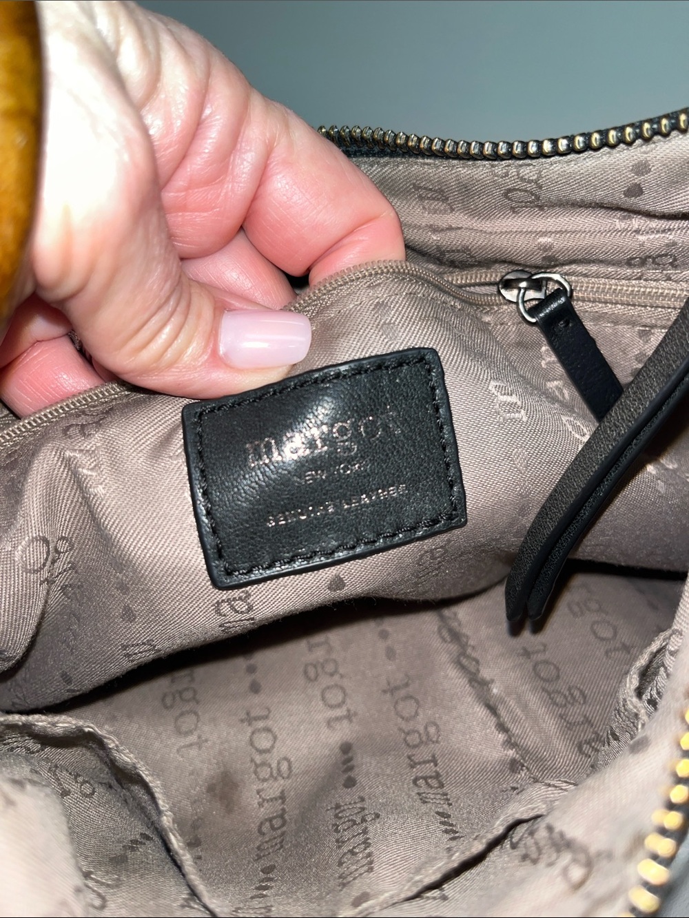 margot Black Leather Crossbody Bag with Zip Pockets - Picture 12 of 16